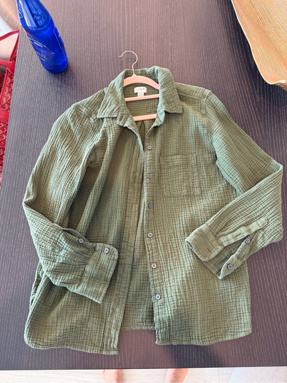 J Crew olive green button down worn once